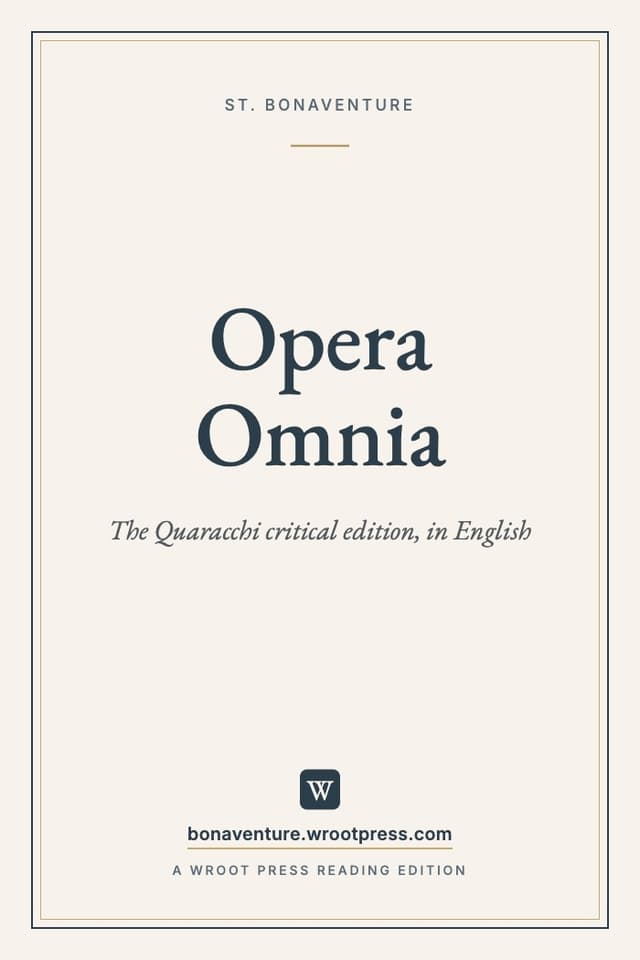 Cover of Bonaventure, Opera Omnia