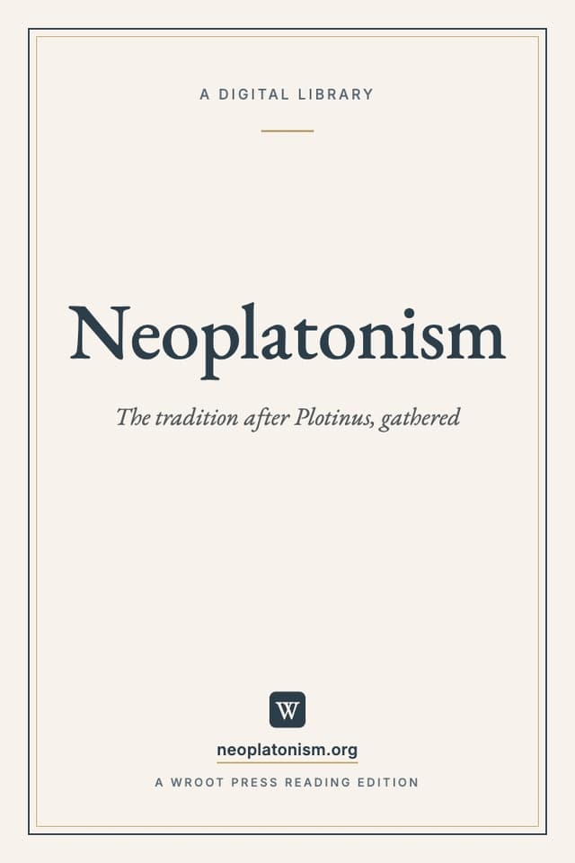 Cover of Neoplatonism.org